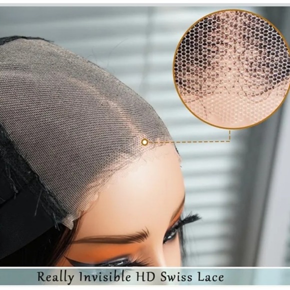 Glueless 10 Inch Bob Wig 5x5 HD Lace Natural Black Pre Plucked Human Hair - Picture 7 of 8